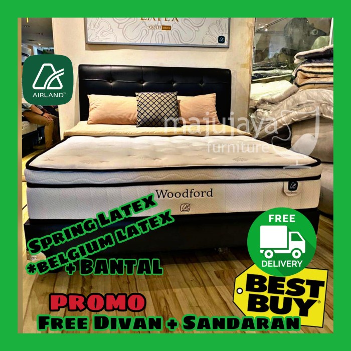 FULL SET SPRINGBED LATEX / AIRLAND WOODFORD 120 X 200