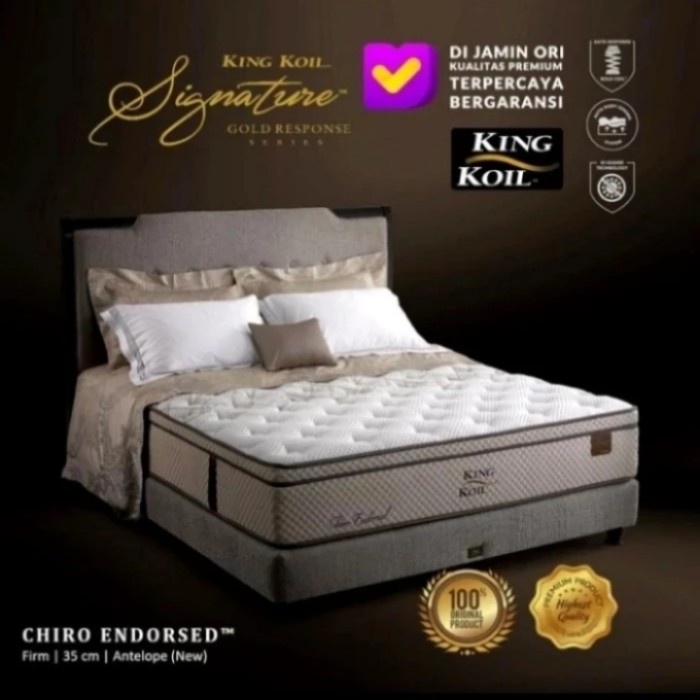 KING KOIL SPRING BED NEW CHIRO ENDORSED - Mattress Only 180x200