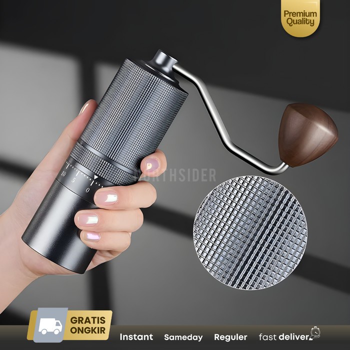 Jinsei coffee grinder kopi manual stainless conical Burr 6 Core JSG3