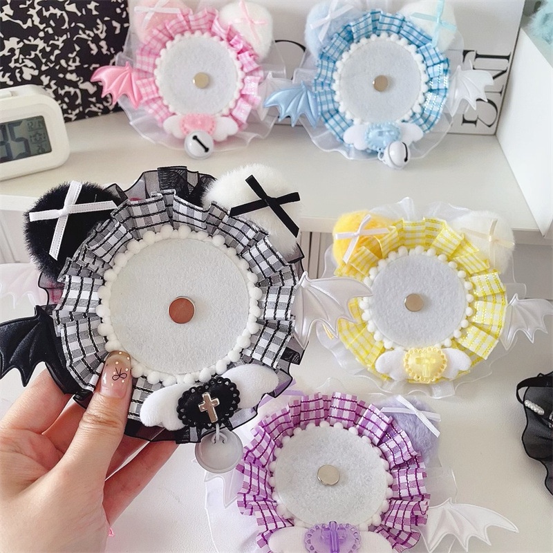 Diy Handcrafted Lace Anime Badge Holder Fashion Lolita Itabag Pins Photo Display Bracket Ribbon
