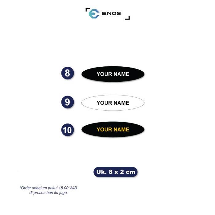 

FREE ONGKIR Name Tag Akrilik / Papan Nama Dada Magnet Print UV / Custom Name tag