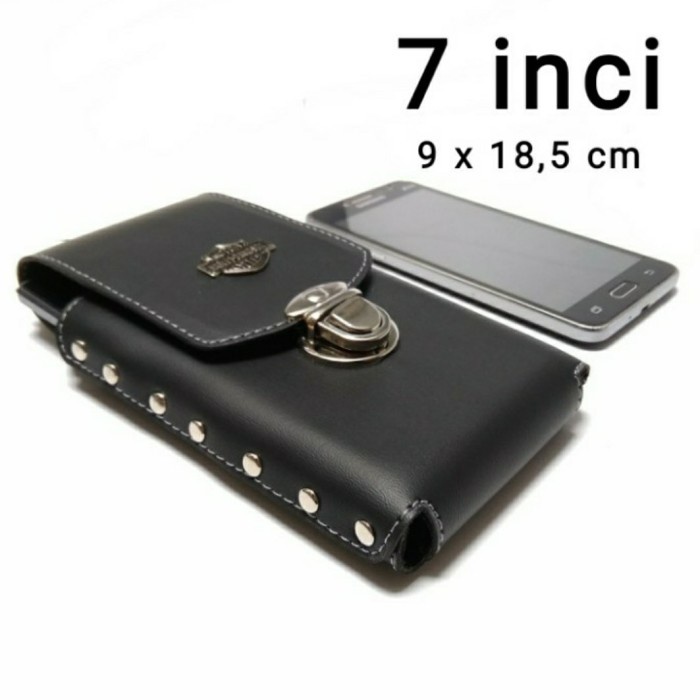 Taspure- Dompet Hp Pria 7 Inci Sarung Handphone Tas Pinggang Pria Sintetis
