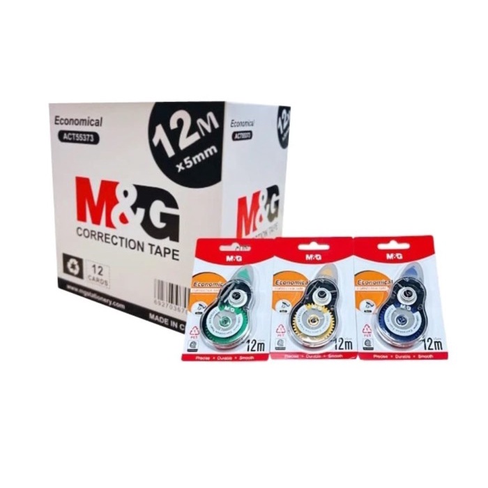 

{{{{}}] correction tape tipex roll M&G economical 12 meter act 55373 / 21 meter kode act 58372 x 5