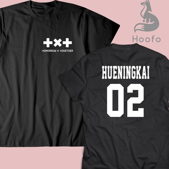BEST SELLER Baju Kaos Tshirt TXT Yeonjun SooBin Beomgyu Hueningkai Kang Tae-hyun wanita pria Biru