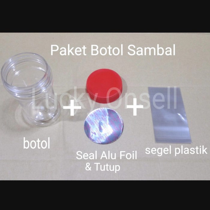 Paket Lengkap Botol Sambal 150ml - Berikut Seal dan Segel Plastik