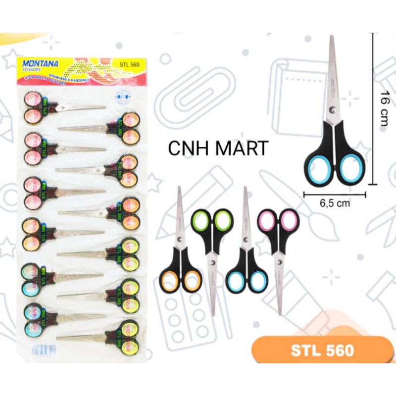 

gunting montana stl 560 ukuran sedang/ 12 pcs Dw05