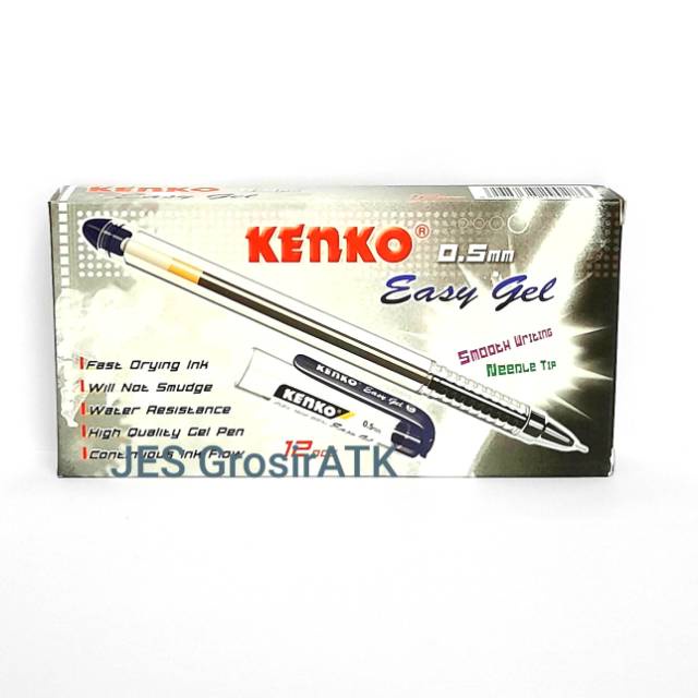 

Pulpen Kenko Easy Gel 0.5mm Hitam & Biru Lusin Dw05