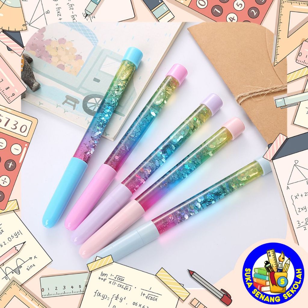 

SELUSIN Pulpen Glitter / Quicksand Gel Pen Gradient S0255 Dw05