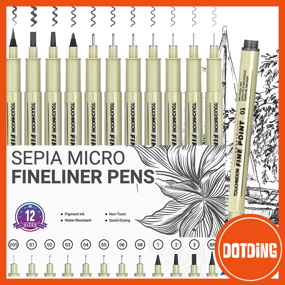 

[COD] Set Pena Tahan Air 9/12 Buah Ujung Pena Halus untuk perlengkapan kantor, menggambar, membuat