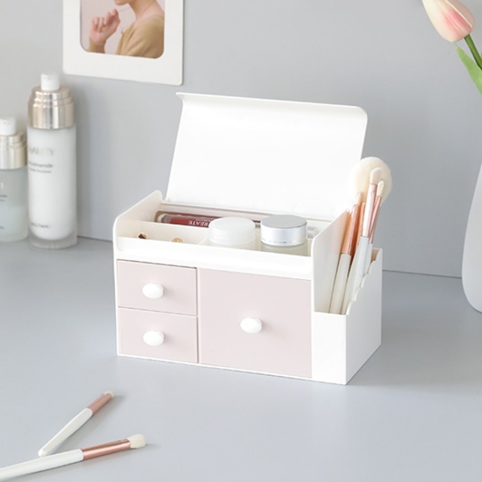 

Ready Kotak Wadah Tempat Penyimpanan Pena / Alat Tulis / Pensil Multifungsi