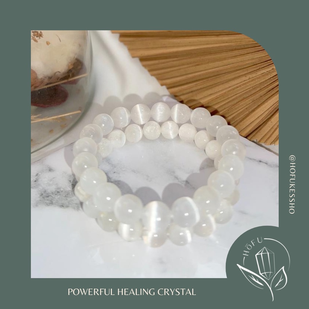 Gelang Selenite Natural Bracelet