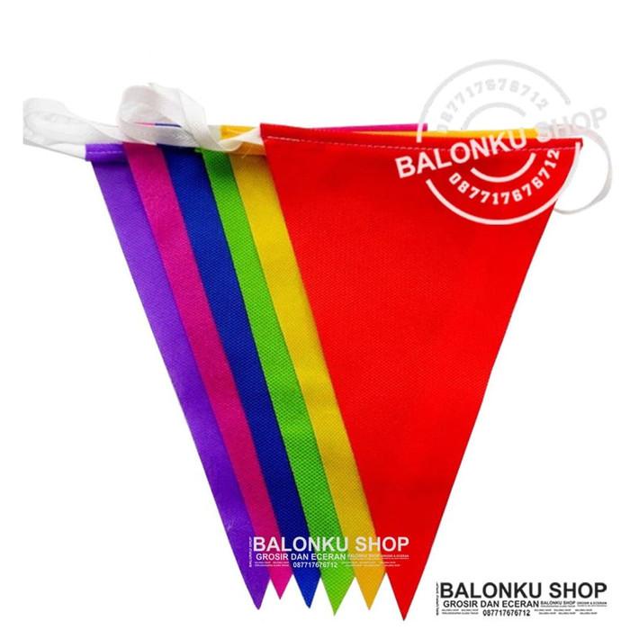 Mntb" Banner Polos / Banner Warna Warni / Bunting Flag Polos Warna Warni