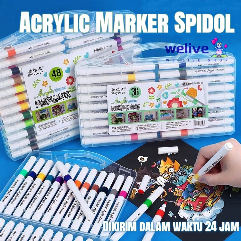 

Acrylic Marker Spidol Pen Paint Marker Pen Paint Tahan Air Dan Anti Luntur Art Craft Pena Pulpen