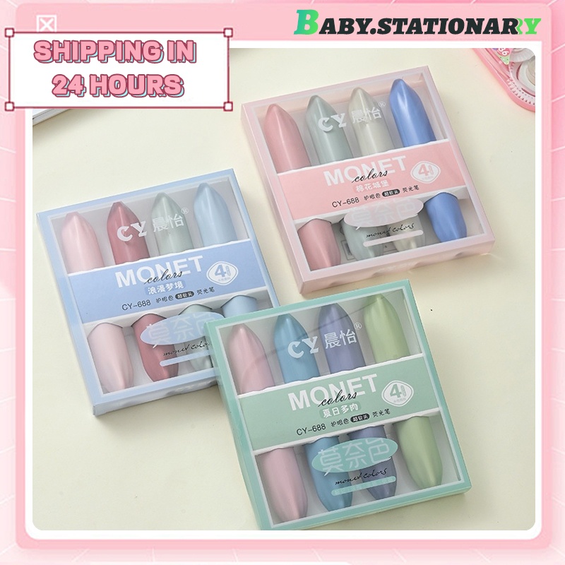 

Baby StationaryStabilo Pastel Highlighter Set 4 Warna - Warna Terang & Eye Friendly Dw05