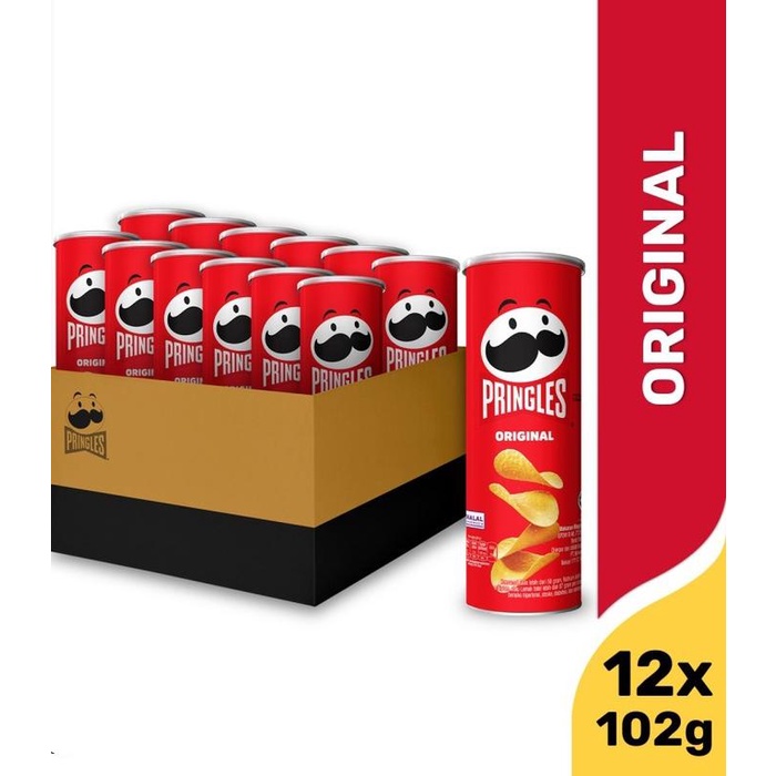 

Kuliner.Kita Pringles 102 Gram 1 Dus Isi 12 Pcs Original/ Cheese/ Sour Cream/ Salt Seaweed/ Bbq