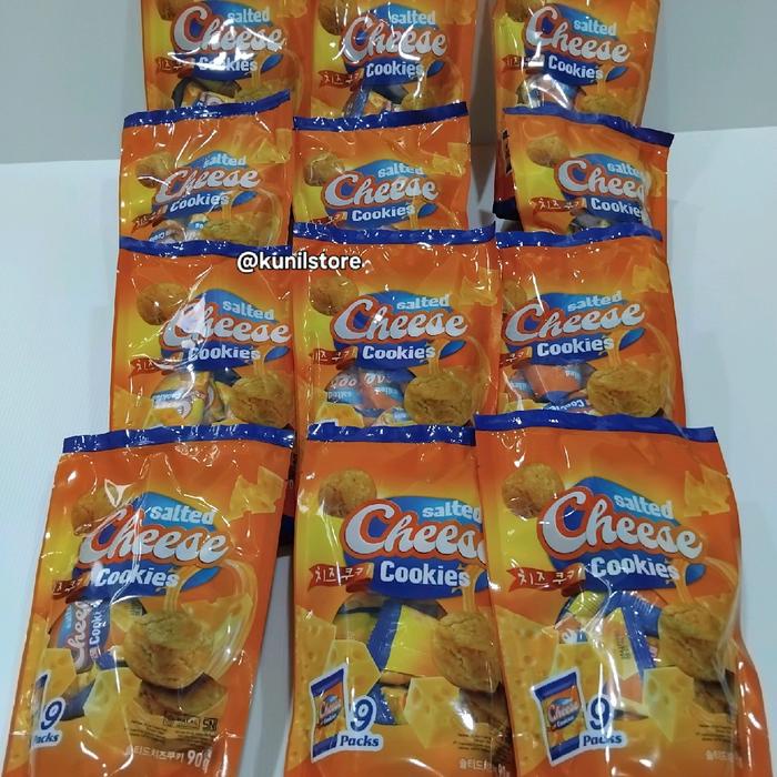 

Kuliner.Kita Paket Reseller 12 Pcs Naraya Salted Cheese Cookies Isi 9 Pcs Food Snack 90Gr.