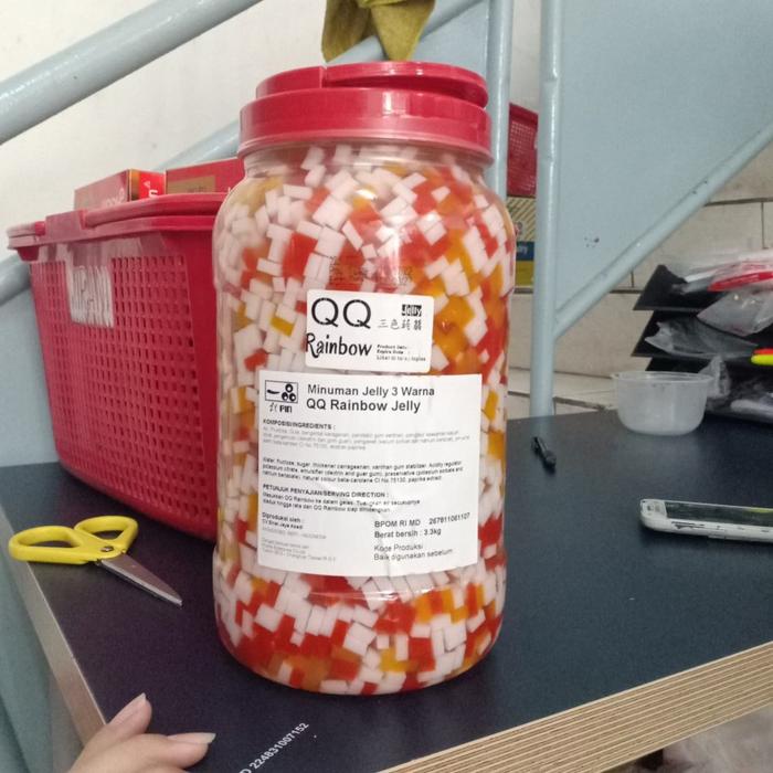 

Kuliner.Kita Qq Rainbow Jelly Itpin Topping Super Quality/Jeli Pelangi Premium3,2Kg