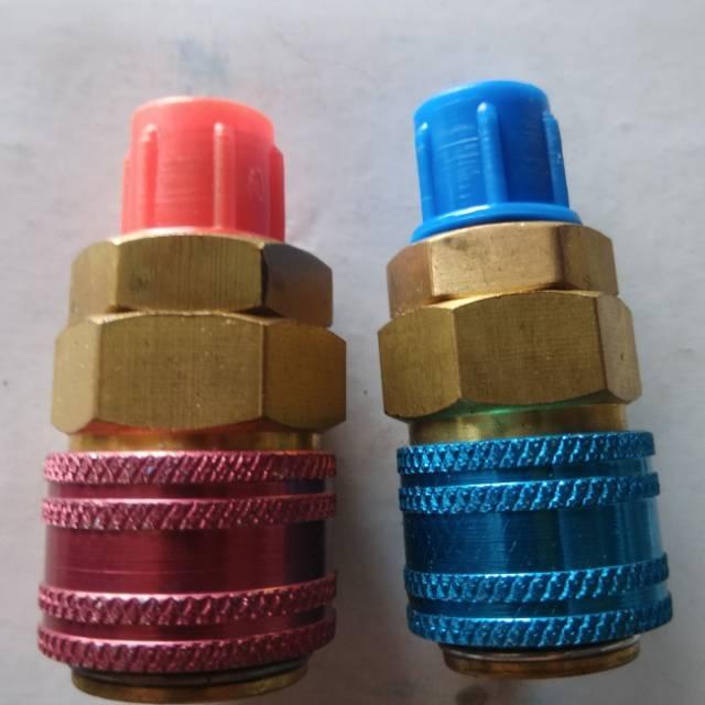 Adapter quick coupler qc12 adaptor ac mobil low high R134a r134 set