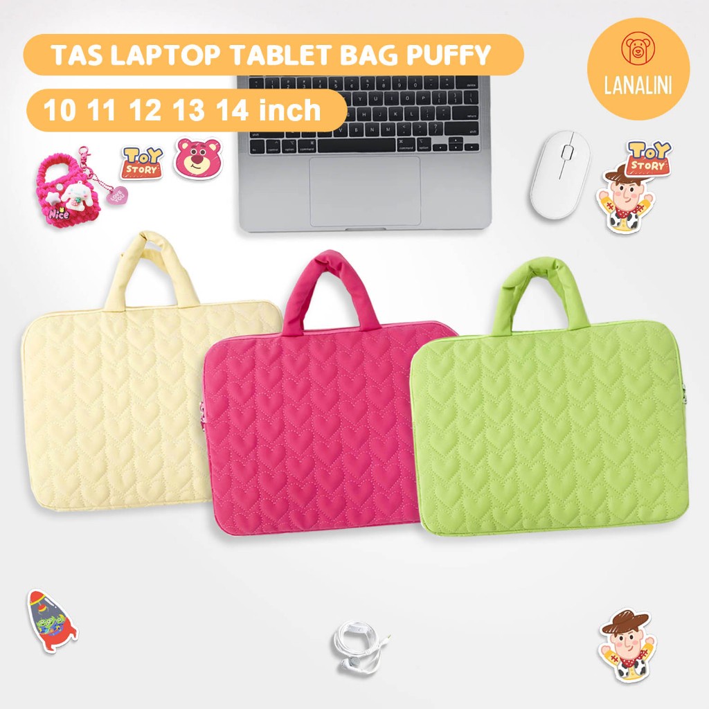 terbaru Tas Tote Bag Handle Sleeve Laptop Puffy Pastel Muat Leptop Asus Vivobook S14 S13 Zenbook A14