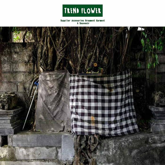 NEW KAIN BALI POLENG MOTIF KOTAK KOTAK HITAM PUTIH PER METER
