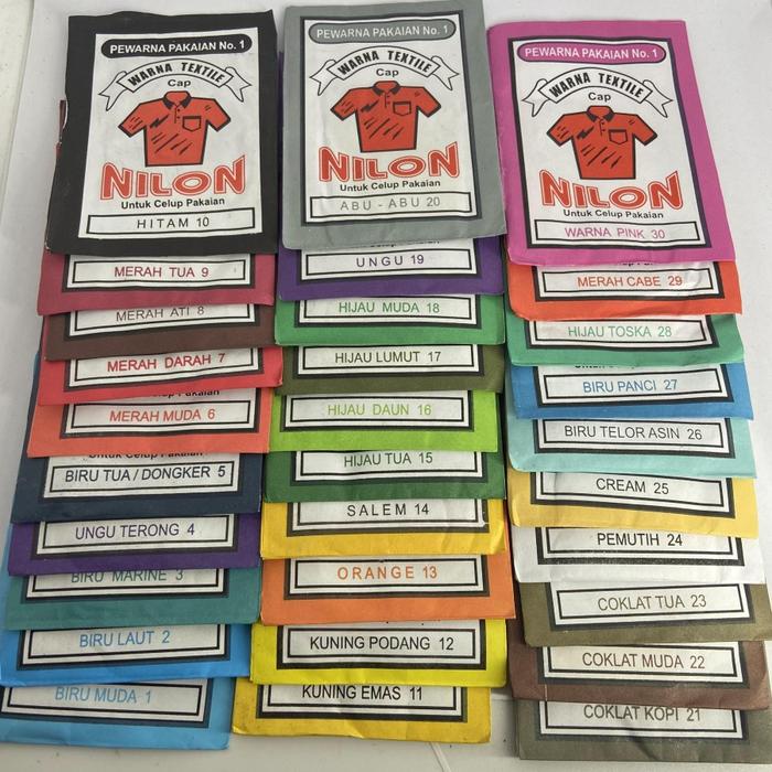PRODUK TERBATAS Wenter NILON Warna Warni Wantex Pewarna Kain Pakaian Textil Permanen
