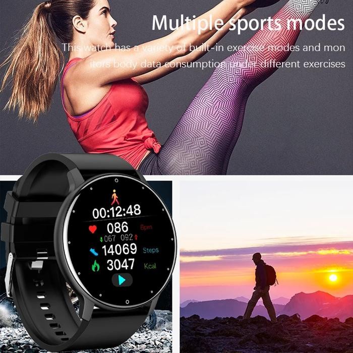 (Expert) LIGE Baru Smart Watch Pria Layar Sentuh Penuh Sports Fitness Watch IP67 Tahan Air Bluetooth