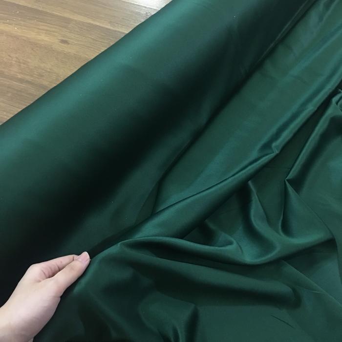 LIMITED EDITION Bahan Kain Satin Velvet Polos Warna Emerald Green Hijau Tua