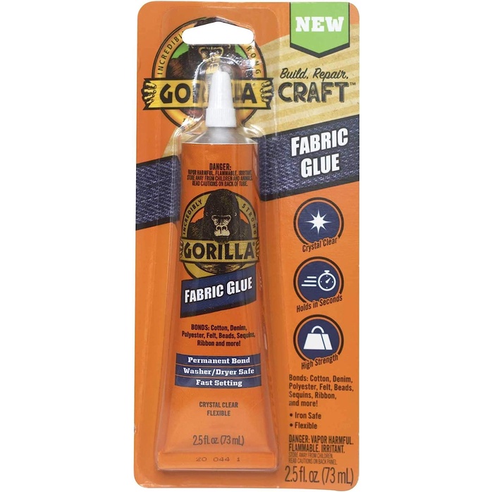 

Lem Untuk Kain Gorilla Glue Fabric & Craft Isi 73mL Warna Transparan