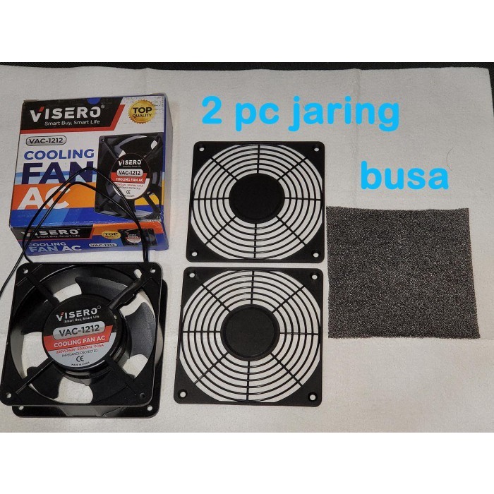 [Expert] VISERO Cooling Fan AC 220V ukuran 12 x 12 x 3.8 cm / kipas 12cm vac-12