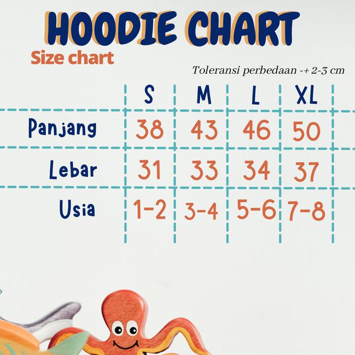 Stycil- Clearance Sale Second Star Kaos Hoodie Anak Karakter Bahan Cotton Carded Usia 1-8 Tahun