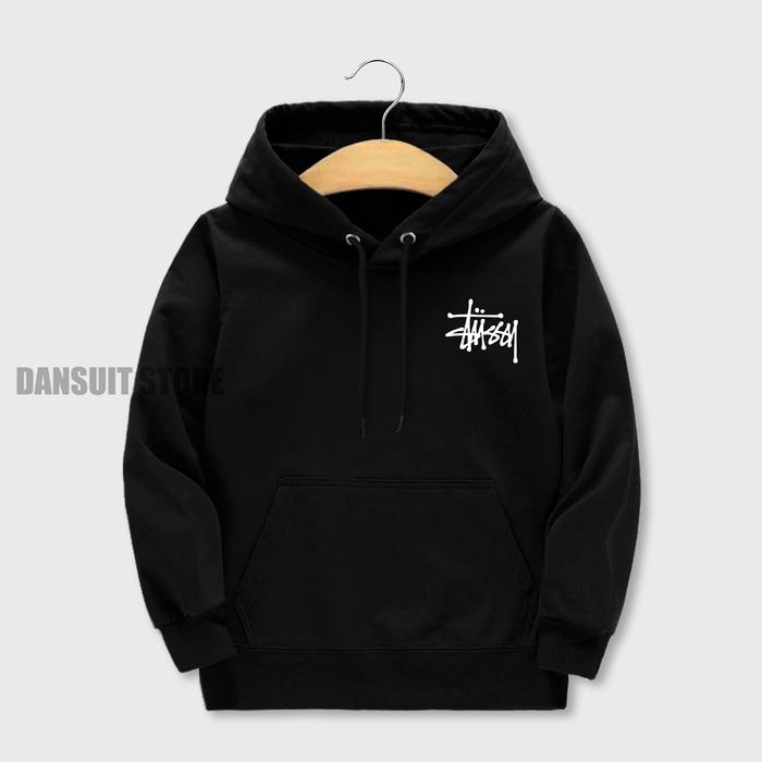 Stycil- Jaket Sweater Hoodie Anak Laki-laki Perempuan Usia 4-13 Tahun Stussy