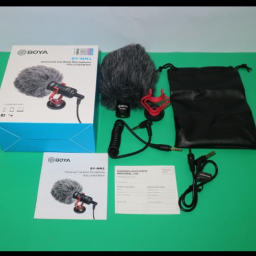 Boya By-Mm1 Cardiodid Microphone Shotgun For Camera, Video, Smartphone - Asli