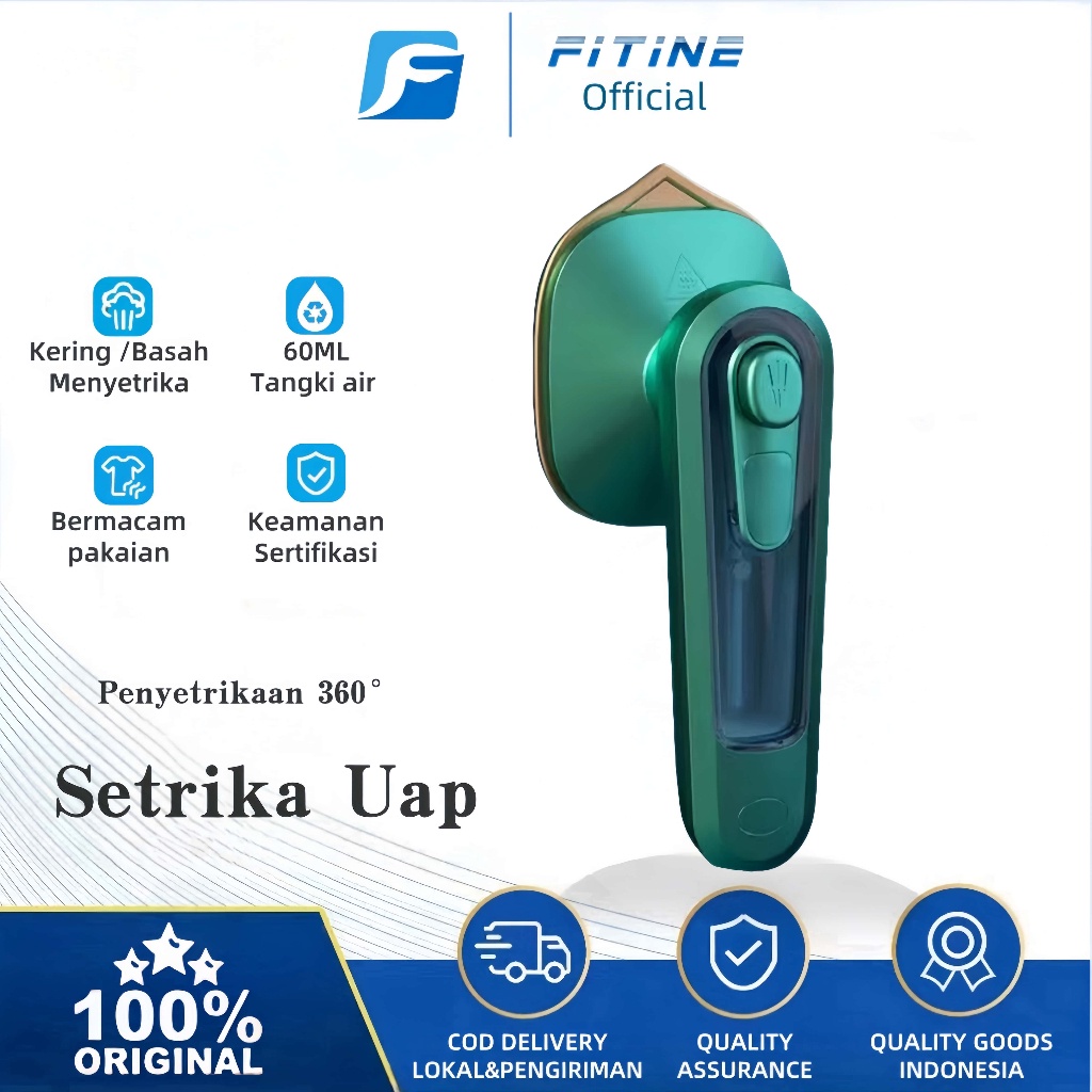 FITINE Setrika Uap Mini Genggam Setrika Uap Mini Jet 360 Setrika Uap Mini Portabel Setrika Mini