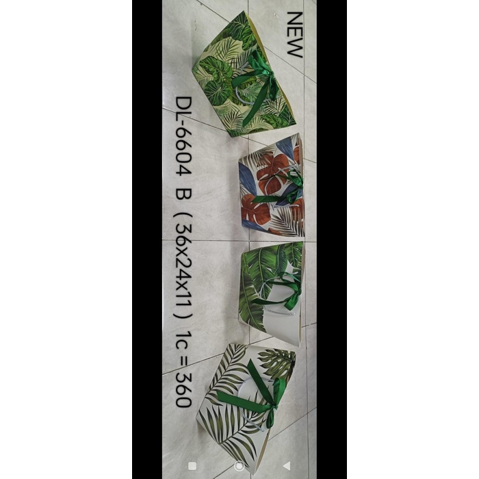 

langsung order saja] shopping bag model ibu2 kertas import 36x21x11 cm pita pengikat atas