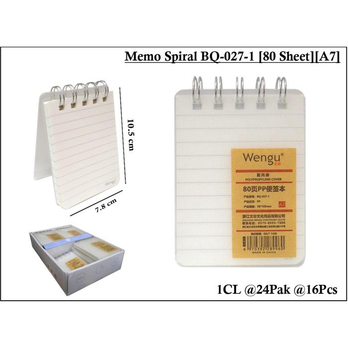 

*****] memo wengu a7 bq 027 isi 80 lembar ring atas besi