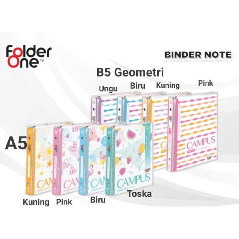 

Binder Note B5 Folder One / Buku Note ( Ring Loose Leaf )