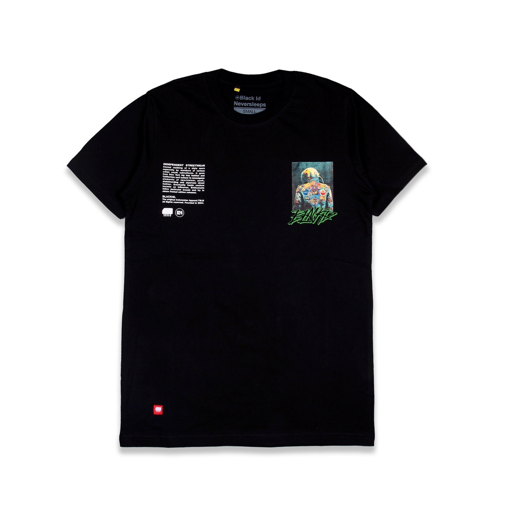 【Ori】Black ID - Kaos Lengan Pendek Pria | Black Nasa
