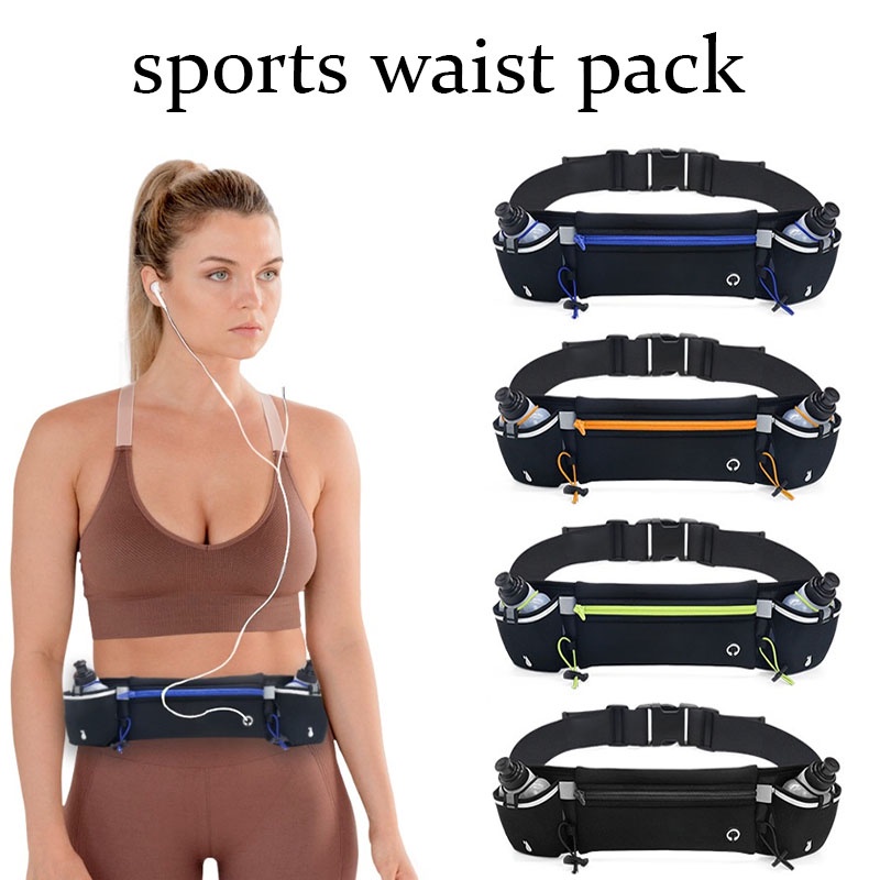 Outdoor Sports Waist Pack With Water Bottle Fitness Multi-Functional Portable Water Bottle Waist Fit