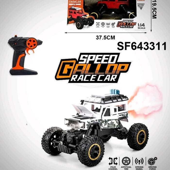 terbaru  original rc jeep jimmy spray [free baterai remot] 2.4ghz body metal roda karet rc