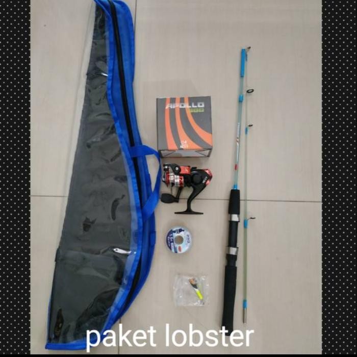 paket joran dan reel plus tas mica