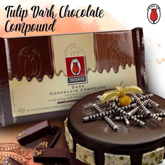 

COKLAT COMPOUND TULIP DARK CHOCOLATE COMPOUND 1KG