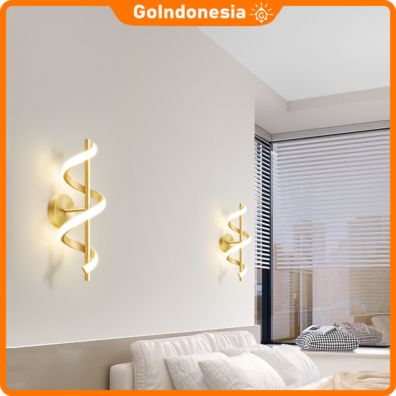 GOINDONESIA Lampu dinding kamar tidur modern tempel aesthetic lampu tembok ruang tamu hias dinding