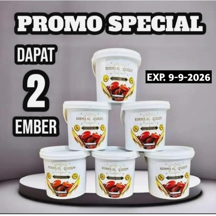 

BisaInstan- KURMA 2 EMBER AL-QASIM 500 GRAM MURAH BERKUALITAS EXP 9 - 2026 KURMA RAJA