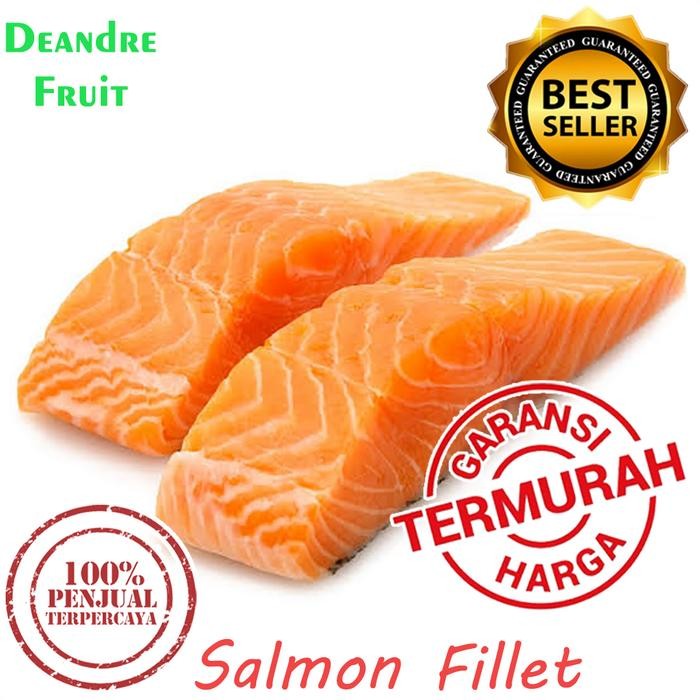 

BisaInstan- MURAH BANGET 1kg Ikan Salmon Fillet Premium Quality Grade Frozen Beku