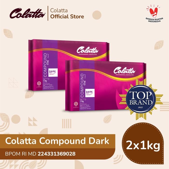 

BisaInstan- Bundling Colatta Compound Chocolate Dark - Coklat Batang 1Kg - Isi 2