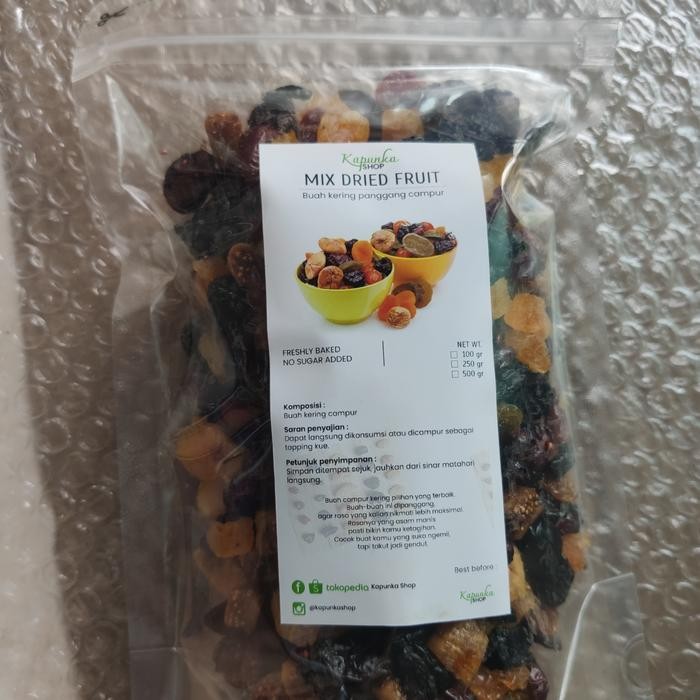 

BisaInstan- dried fruit mix 500gr (Buah Kering) Fig Apricot Plum Raisin Cranberry