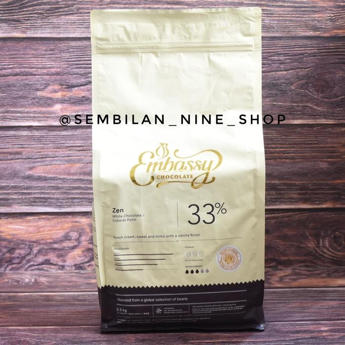 

BisaInstan- Tulip ZEN WHITE Chocolate COUVERTURE 33% 2,5 Kg Cokelat Coklat Coin