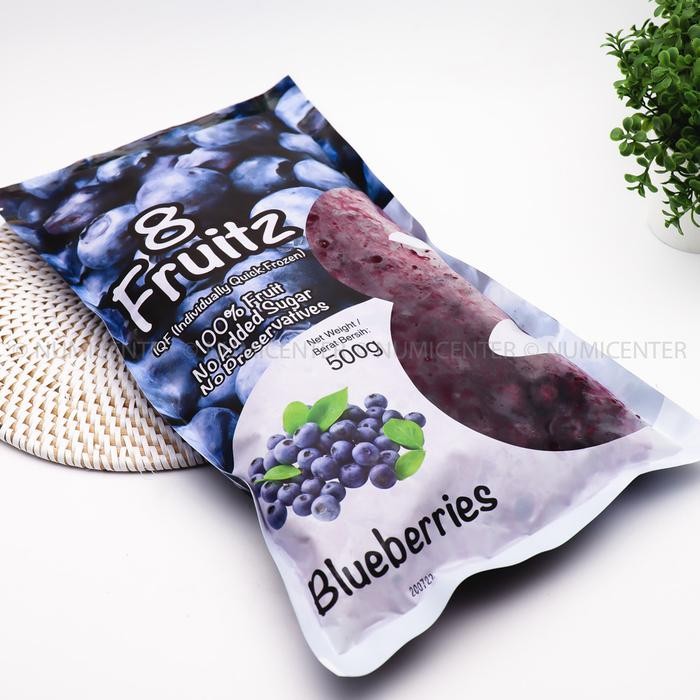 

BisaInstan- 500G IQF Frozen Blueberries Buah Blueberry Beku - 8 FRUITZ