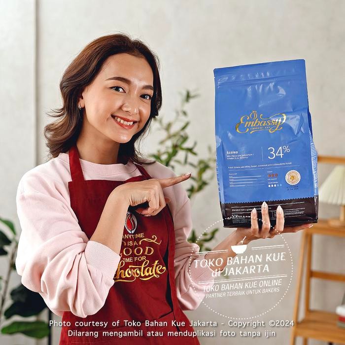 

BisaInstan- Embassy Chocolate - Azalea 34% 2,5kg Milk Couverture Cokelat Tulip