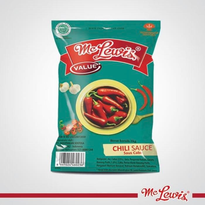 

BisaInstan- Saus Sambal Cabe Mclewis Chili Sauce 1 kg x 12 pcs Dus Karton Mc Lewis